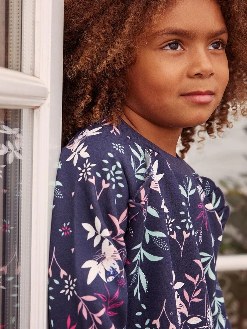 Robe enfant en molleton Maia   Bleu