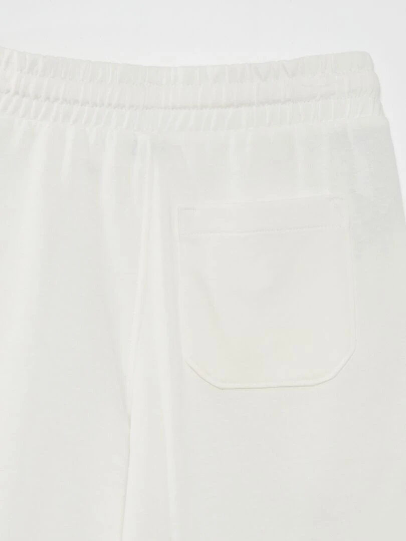 Short uni en molleton   blanc