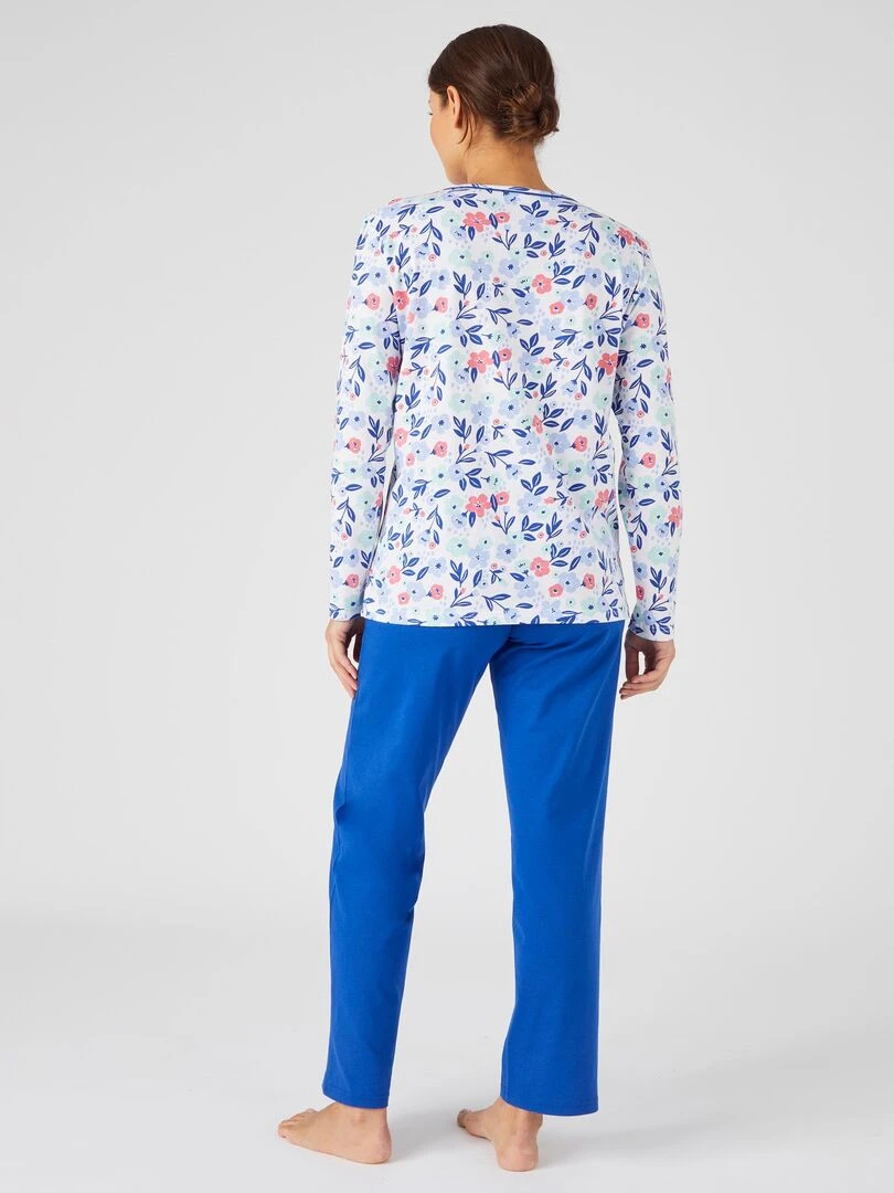 Pyjama manches longues pur coton peigné   Damart   Vert
