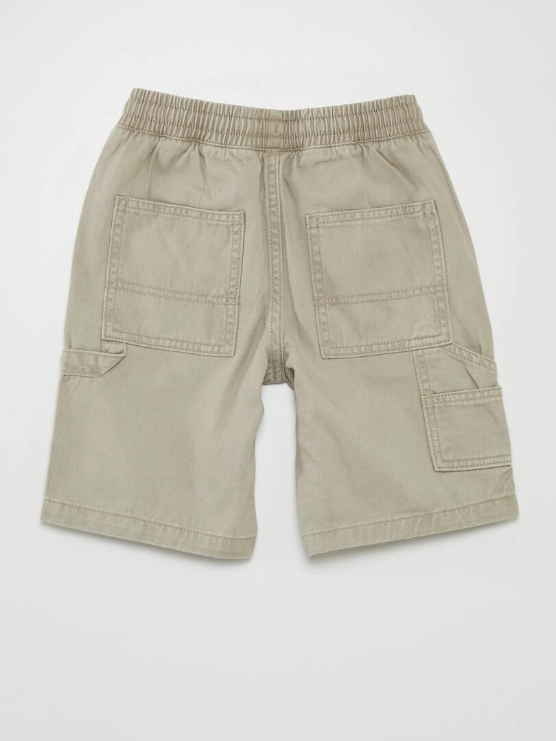 Short élastiqué façon denim   Gris clair