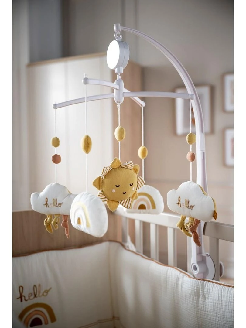 Mobile musical en coton blanc   SAUTHON   Blanc