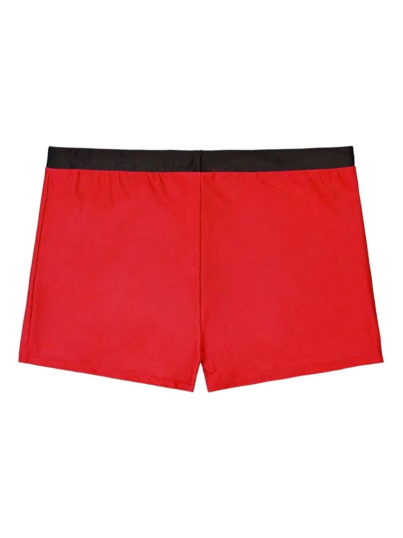 Shorty de bain enfant uni avec logo rubber print couleur Freegun Rouge