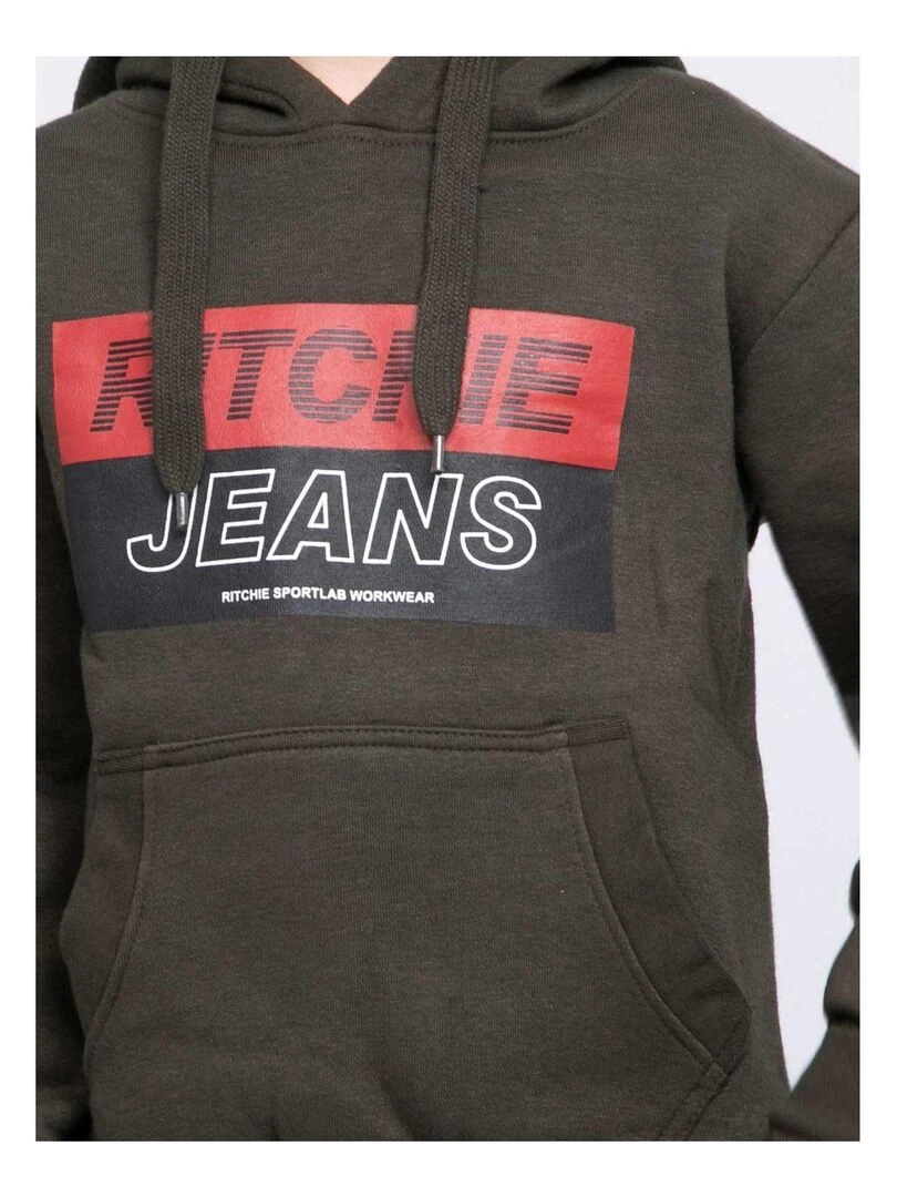 Sweat capuche WENTZ J   Kaki