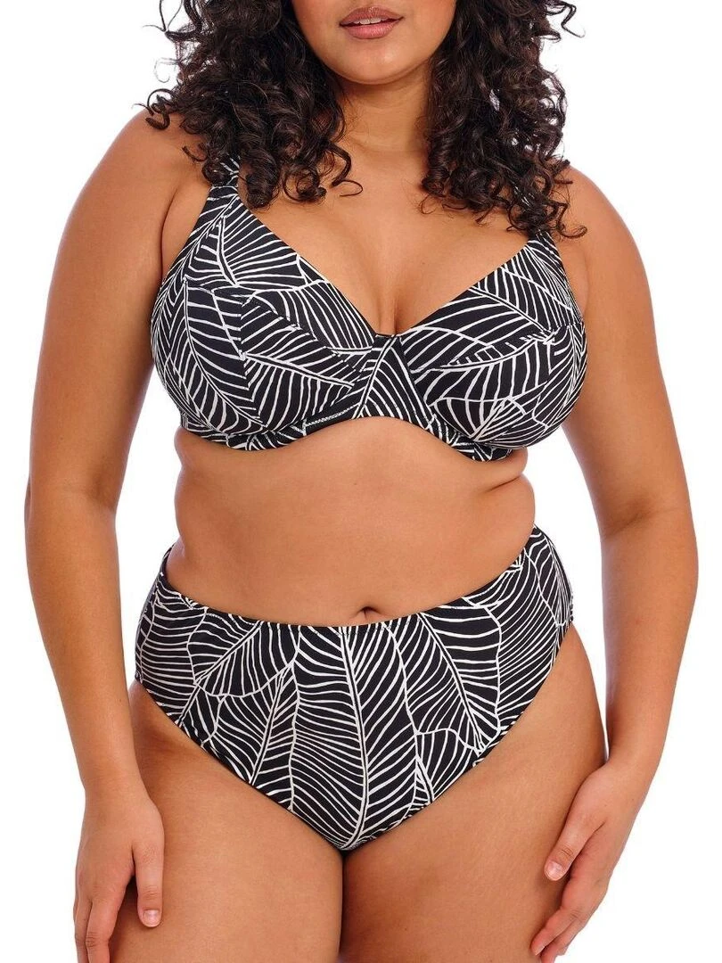 Bas de maillot de bain taille haute Kata Beach Noir