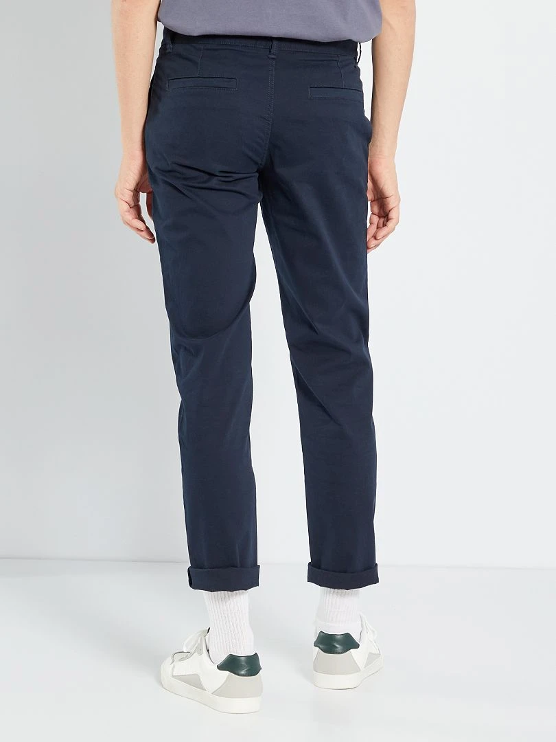 Pantalon chino regular   L32   bleu marine