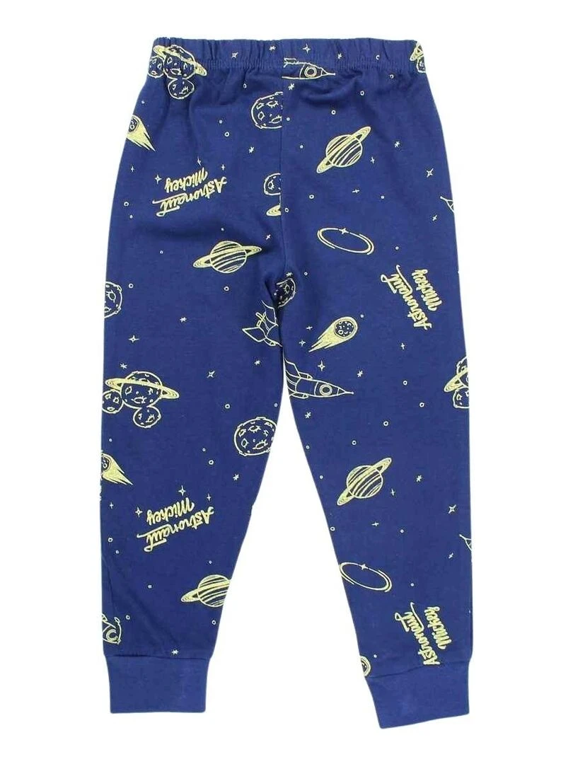 Disney   Pyjama garçon imprimé Mickey en coton   Bleu