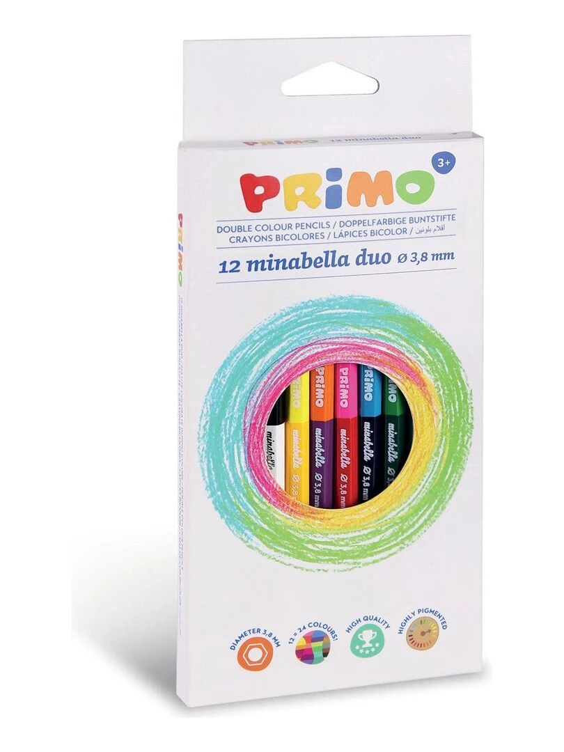 12 crayons de couleur Minabella bicolores N/A