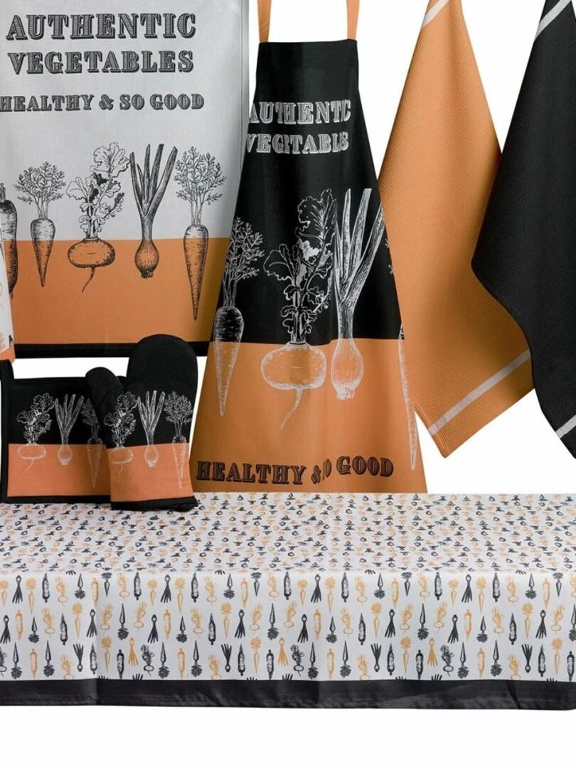 Tablier avec sangle ajustable 80x85 cm Healthy coton   Noir