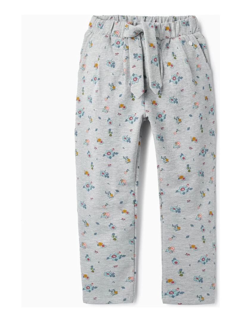 Pantalon de sport pour fille 'Flowers' ROYALS OFF DUTY Gris clair