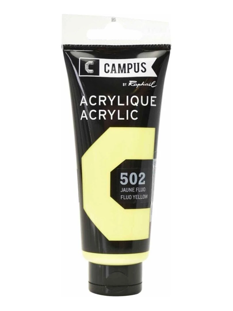 Peinture acrylique 100 ml   Jaune fluo n°502   N/A