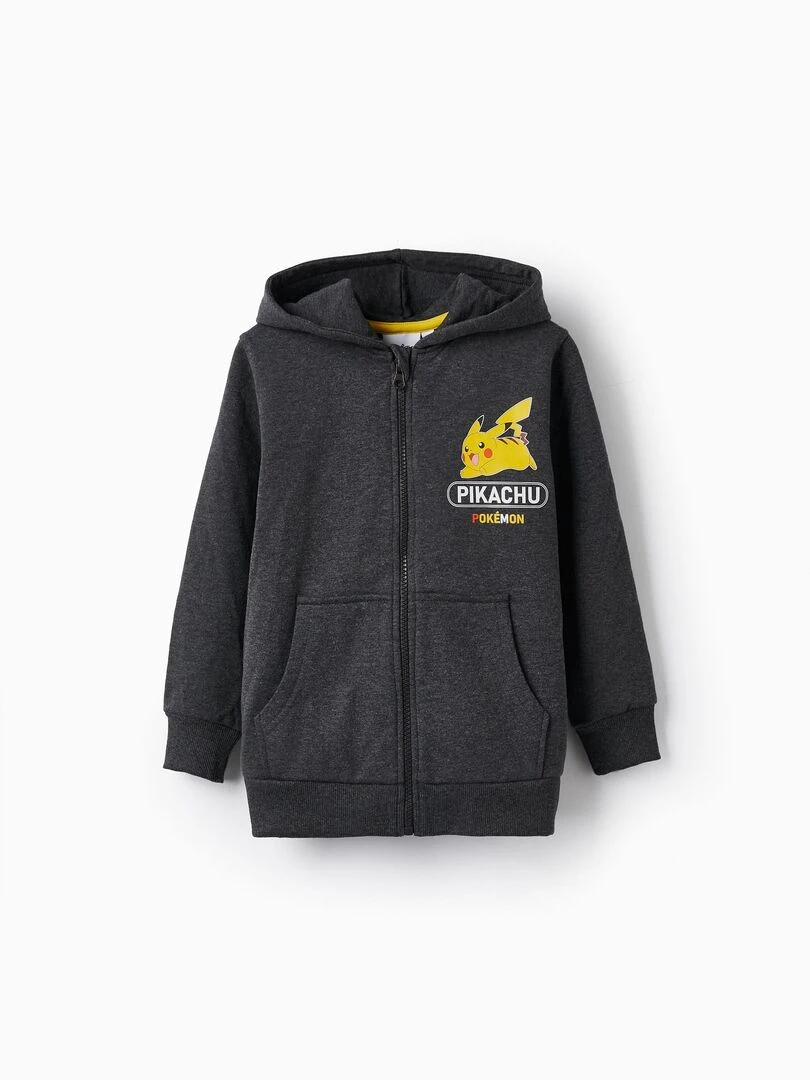 Manteau avec Capuche pour Garçon 'Pikachu Pokémon' LICENSE Gris foncé