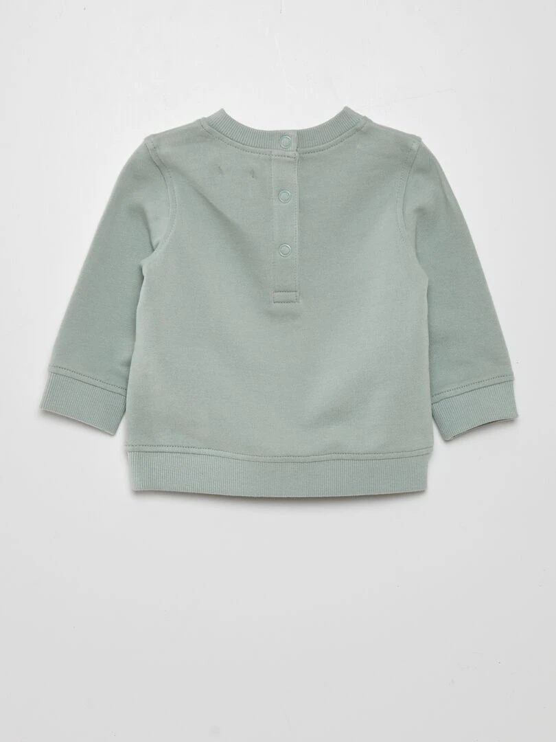 Sweat en molleton fin   BLEU