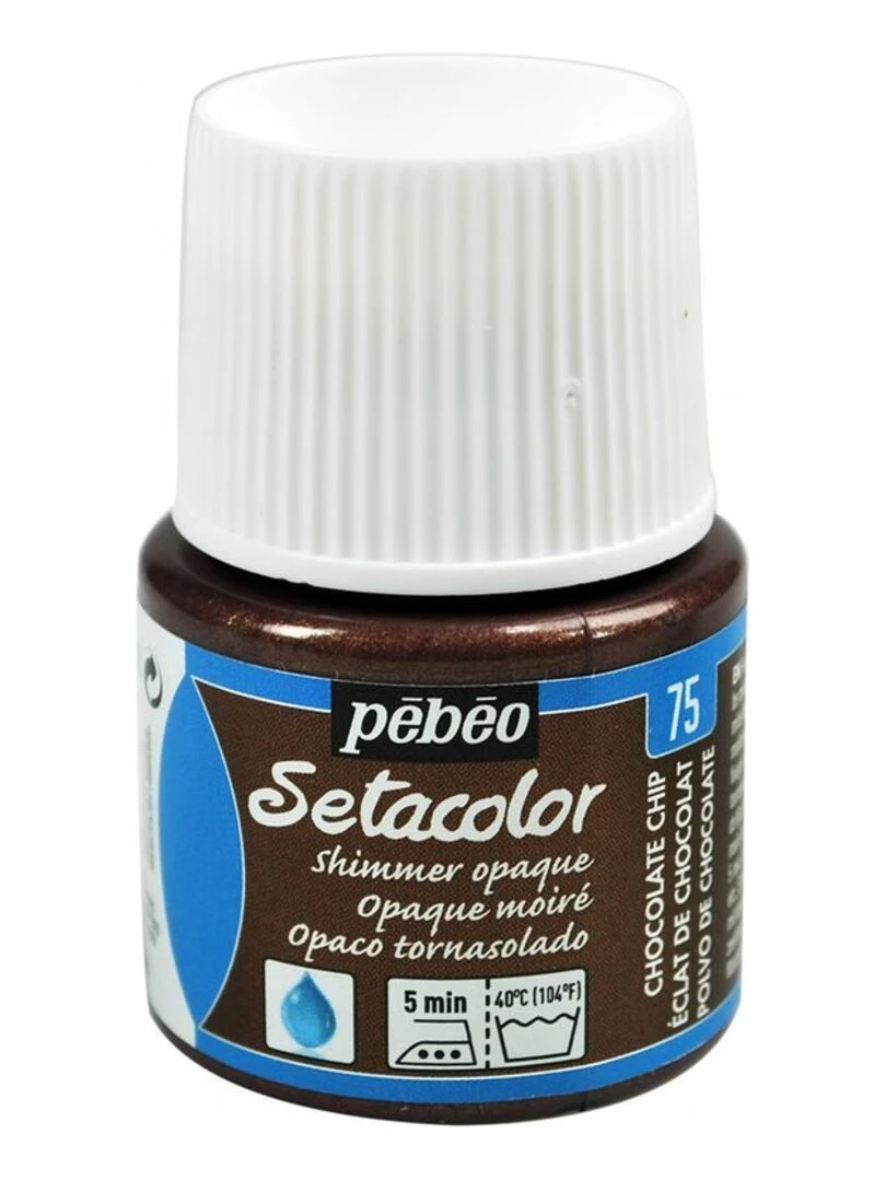 Peinture textile Setacolor opaque effet métallique   Chocolat   45 ml   N/A