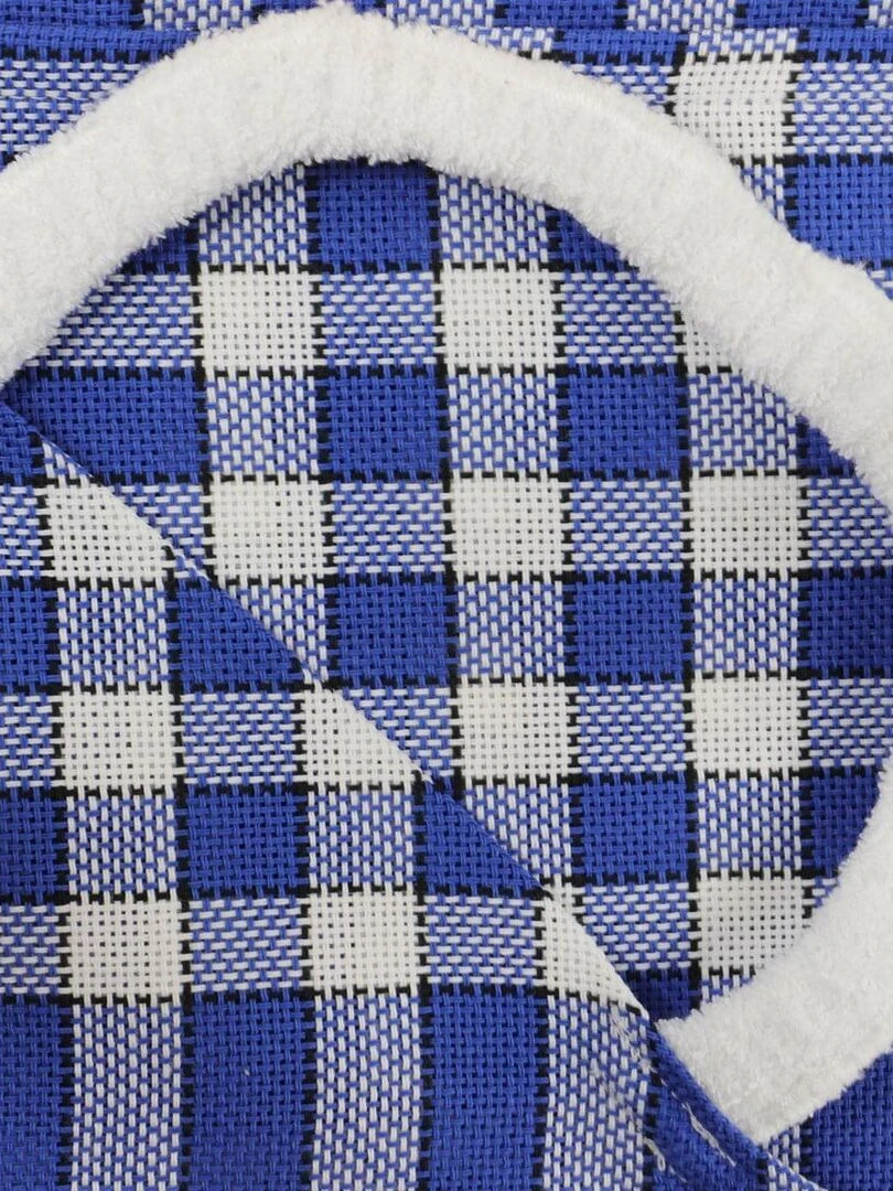 Lot de 2 bavoirs coton carreaux vichy CLEAN KID Bleu