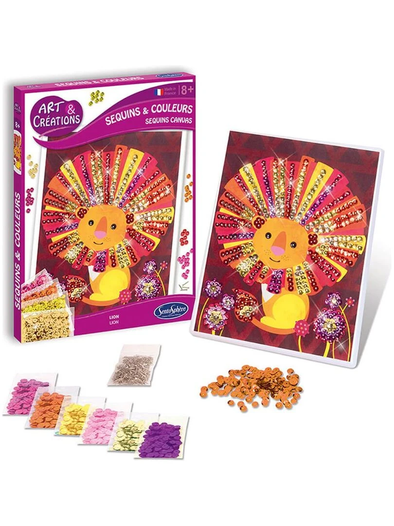 Art et Créations : Sequins et Couleurs : Lion   N/A