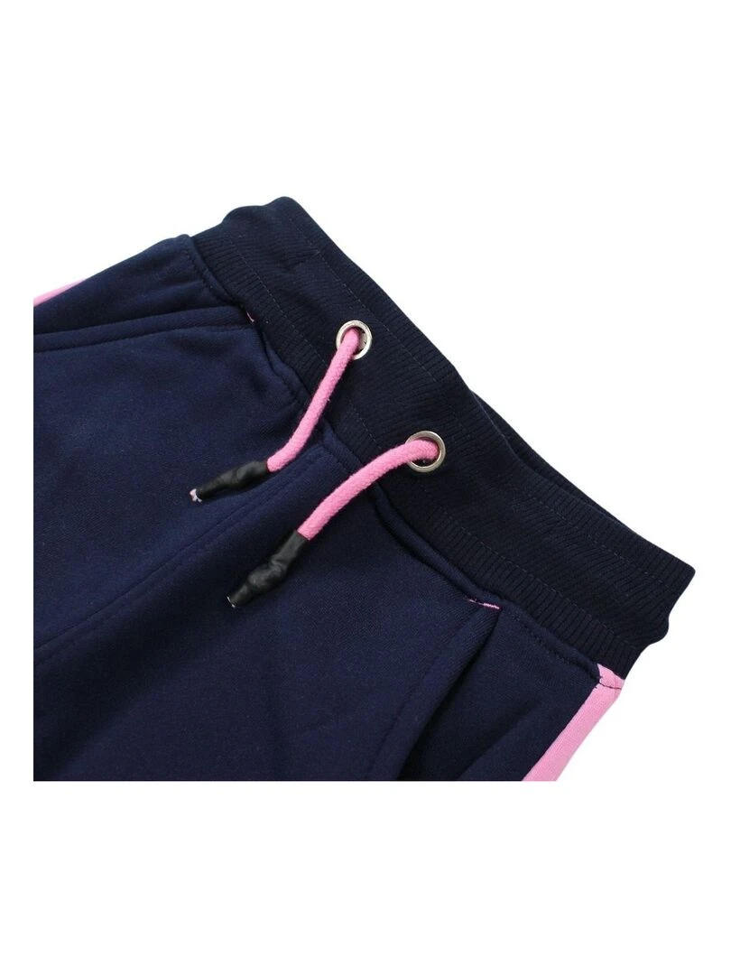 Lee Cooper   Jogging fille imprimé logo en coton   Bleu marine