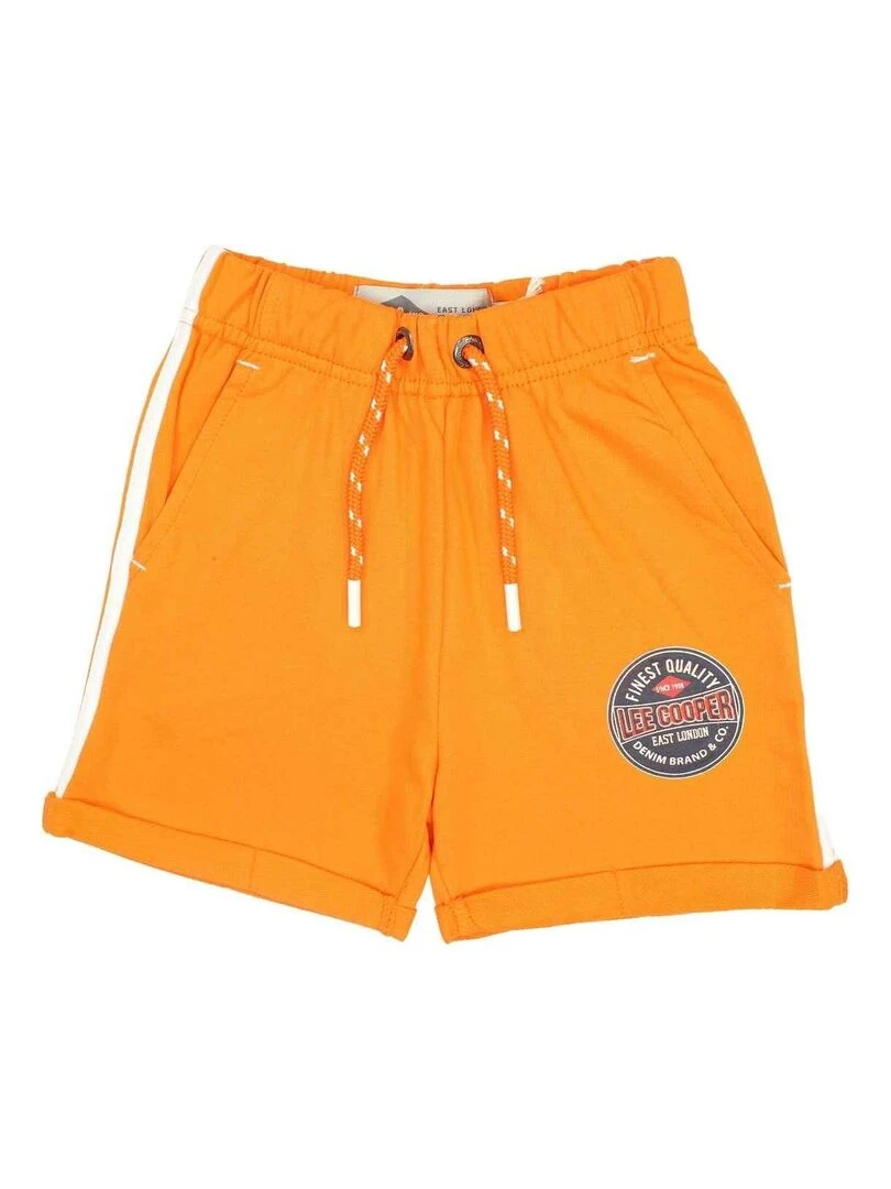Lee Cooper Bermuda garçon imprimé logo en coton Orange