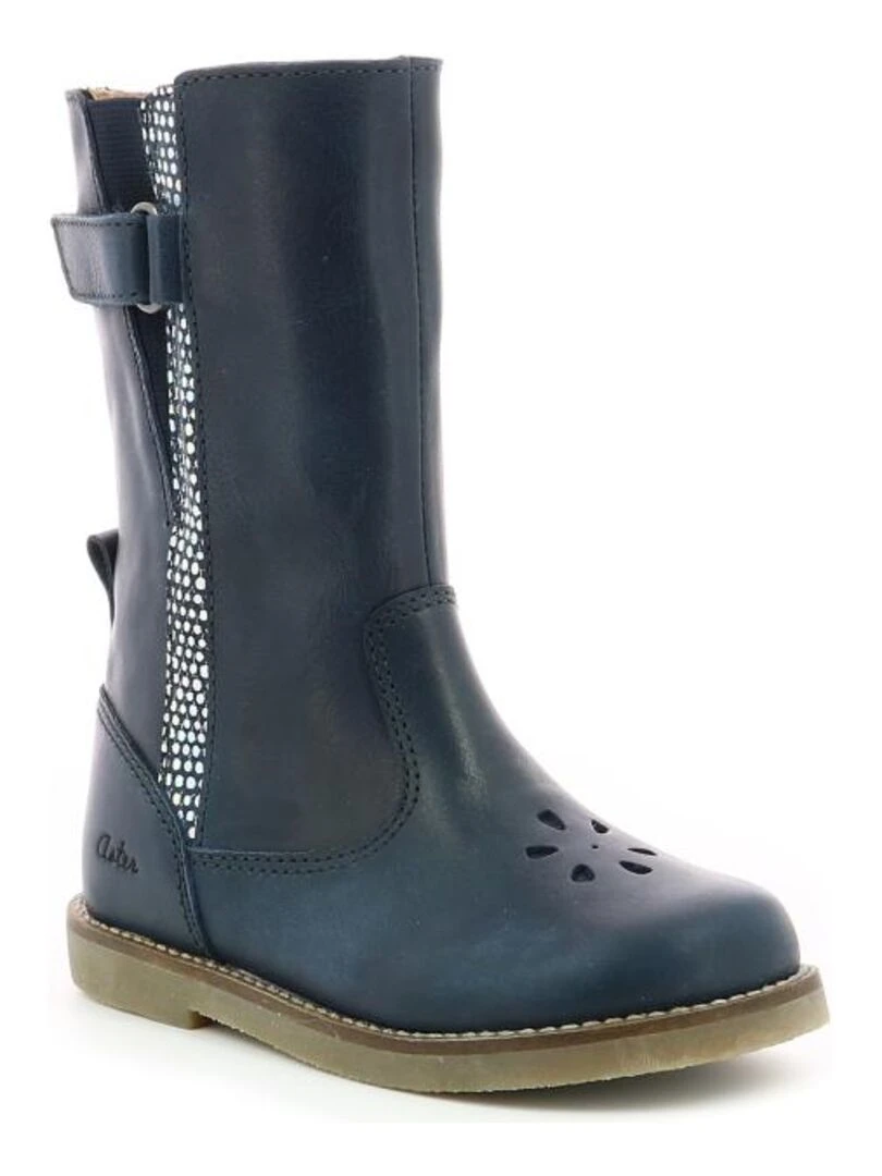 Bottes Cuir Sidelia Bleu marine