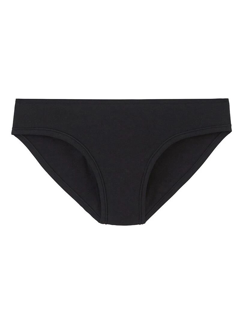 Achel par Lemahieu Culotte menstruelle 1ères règles flux léger à moyen en coton bio Noir
