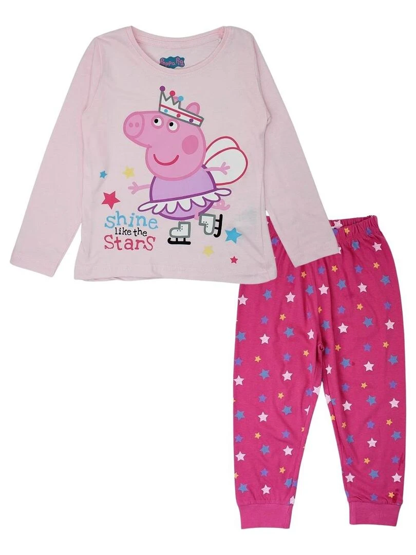 Peppa Pig Pyjama fille imprimé Peppa Pig en coton Rose