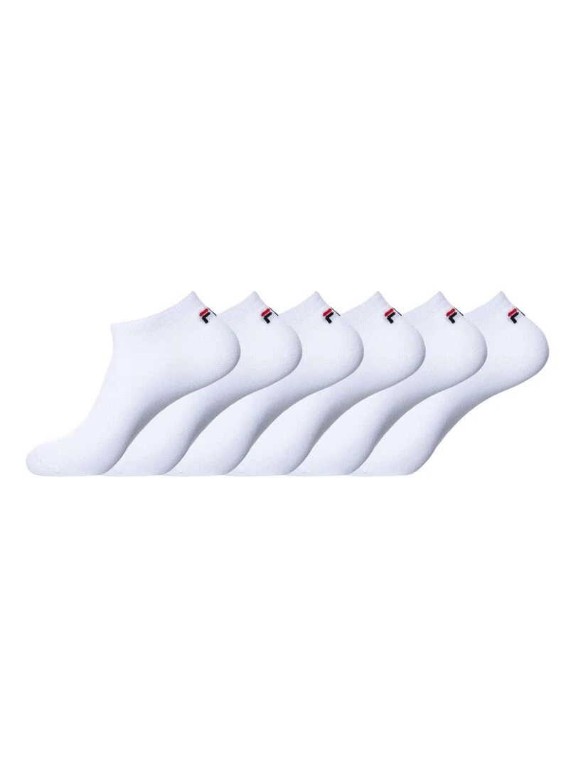 Lot de 6 Paires de Chaussettes socquettes homme Fila Blanc