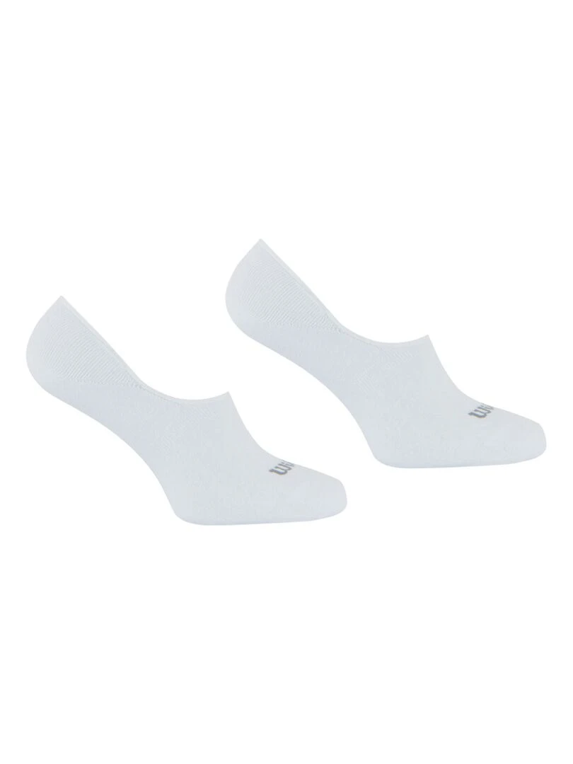 LOT DE 2 PAIRES DE CHAUSSETTES INVISIBLES WILSON BLANC Blanc