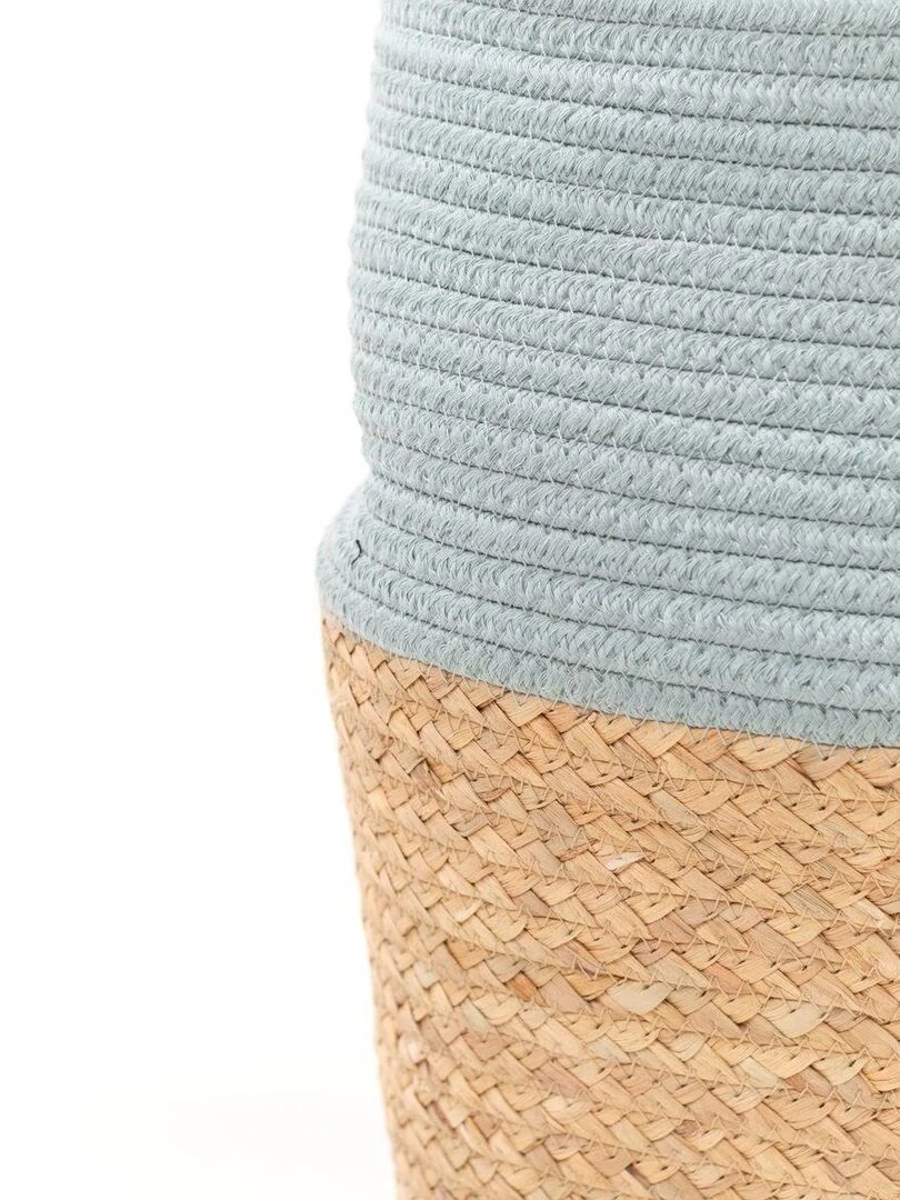 Panier long tressé 'LA FACTORY' 'TODAY'   Bleu céladon