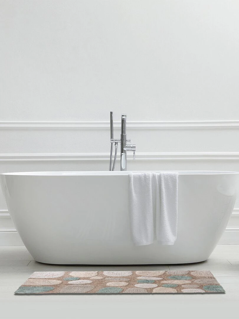 Guy Levasseur Tapis de bain en coton fantaisie beige Beige