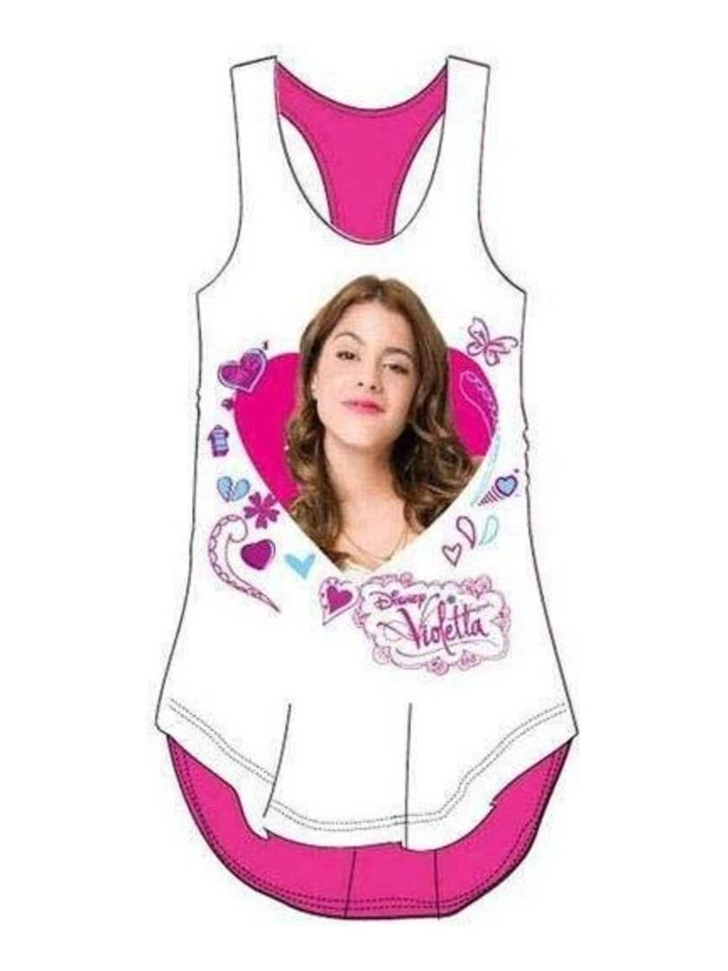 T shirt Debardeur Violetta Blanc