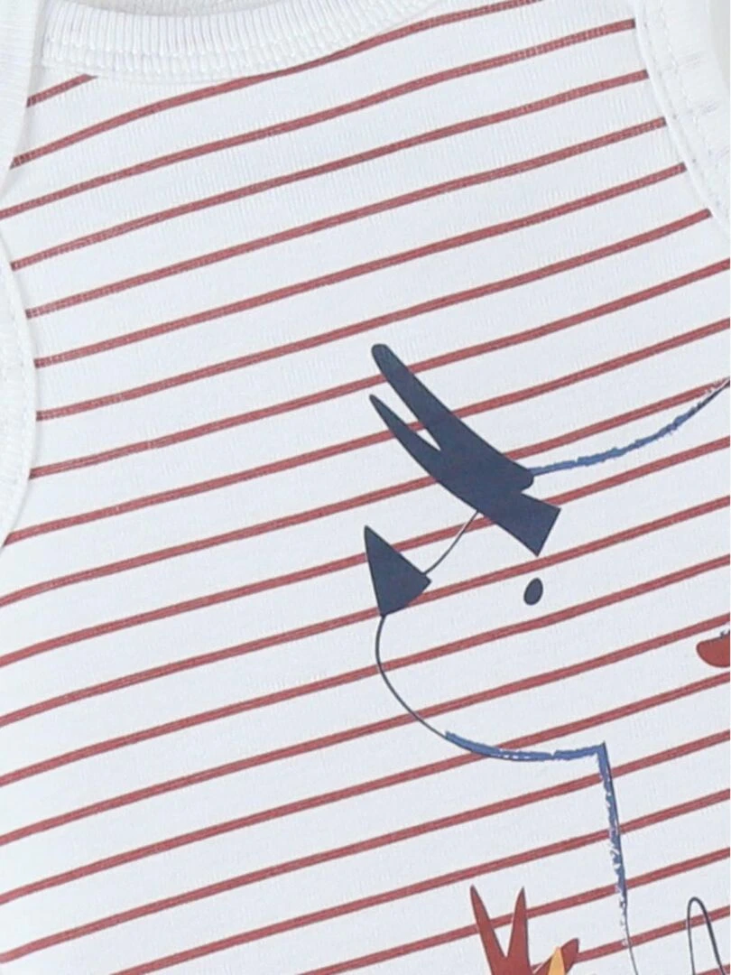 Body rhinocéros sans manches en coton    Noukie's   Blanc