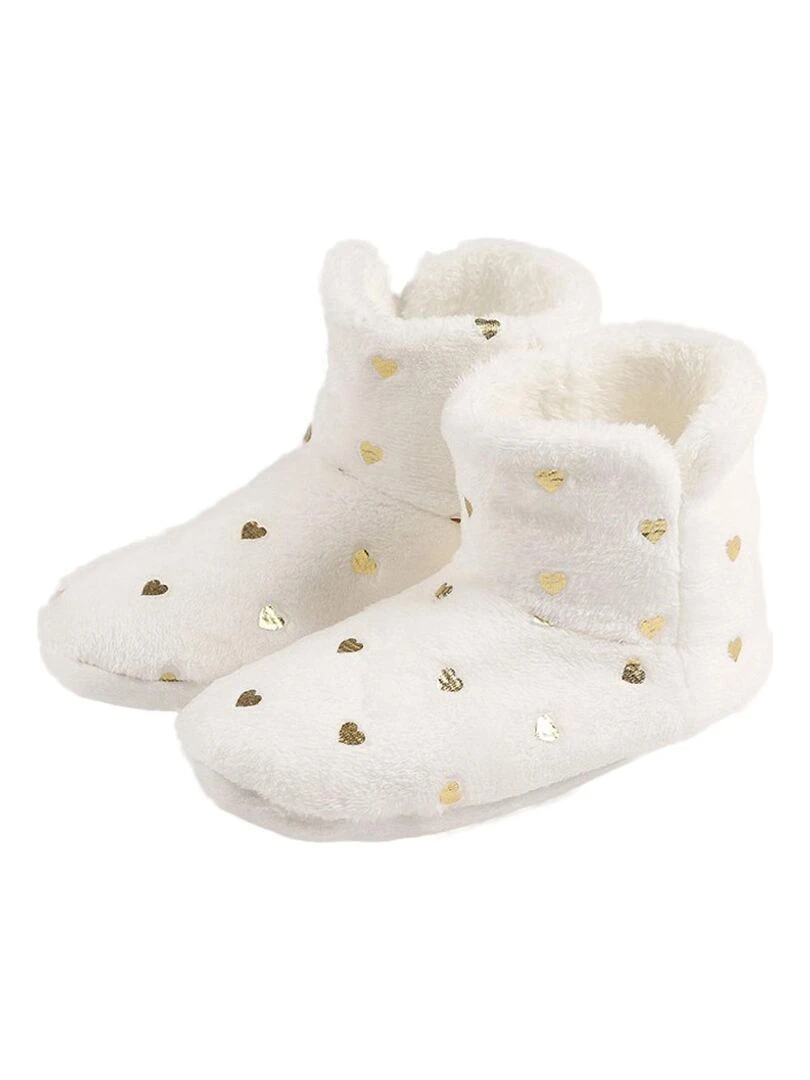 Chaussons boots Gold ivoire Ecru