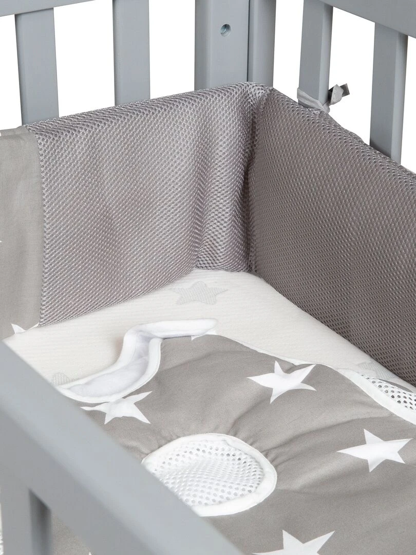 ROBA Berceau Cododo "Safe Asleep®" 3en1 + Équipement "Little Stars" Gris