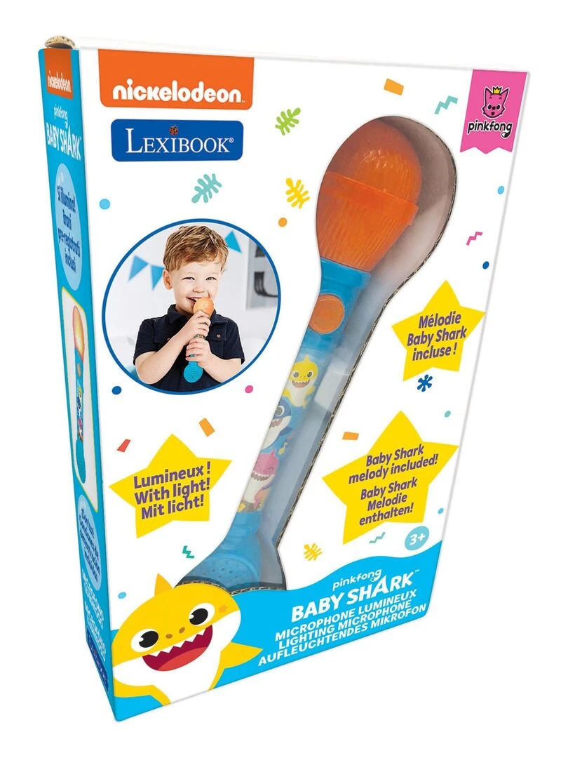 Microphone Lumineux Avec Mélodies Et Effets Sonores Baby Shark   N/A