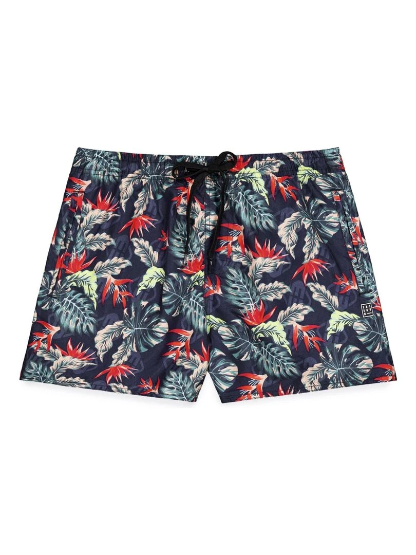 Boardshort court polyester recyclé homme Freegun Bleu