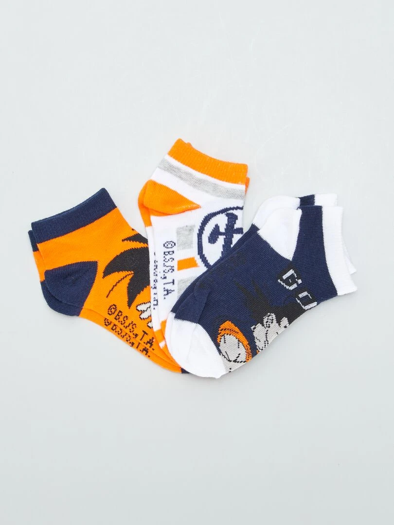 Lot de 3 paires de chaussettes 'Dragon Ball Z' BLEU