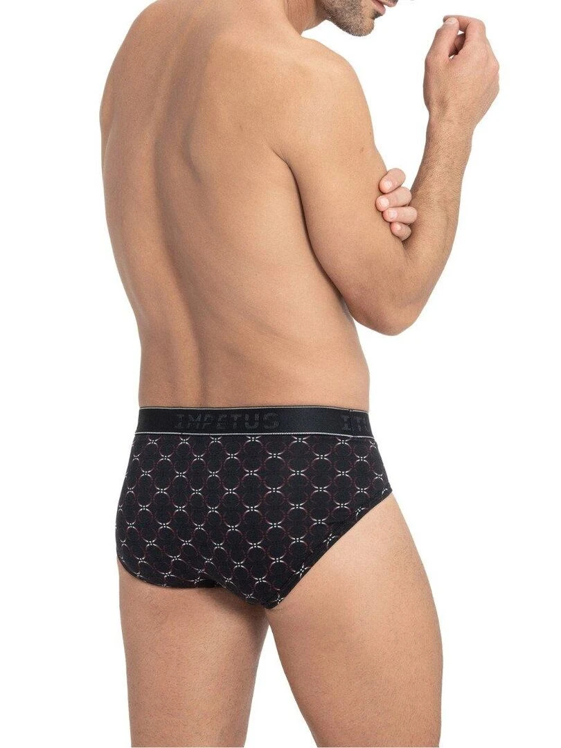 Slip en lyocell et coton à motif de cercle Enso   Noir