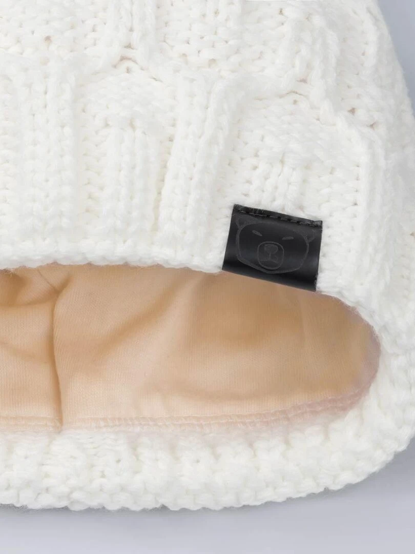 Ensemble Snood Bonnet Maribel   Made in UE   Blanc