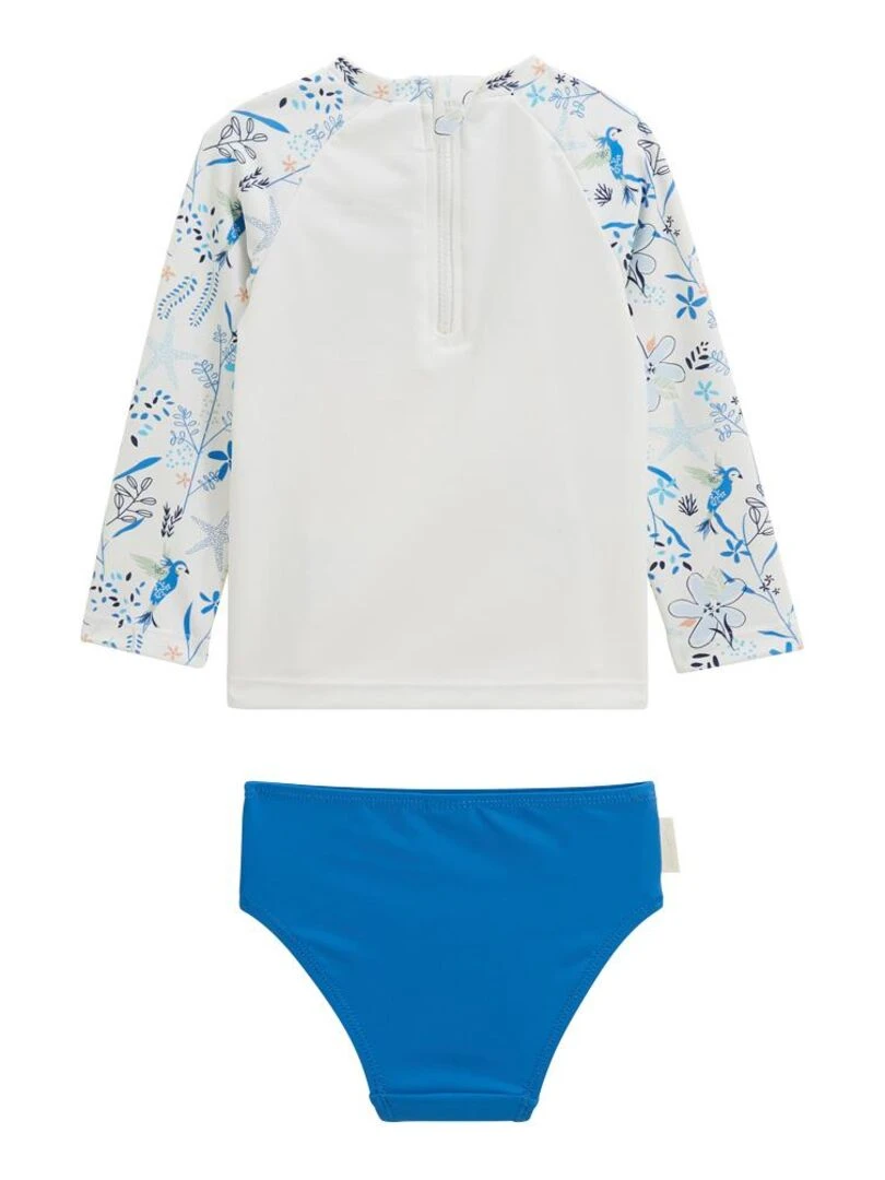 Maillot de bain bébé 2 pièces t shirt de protection UV & culotte Océan d'amour   Bleu