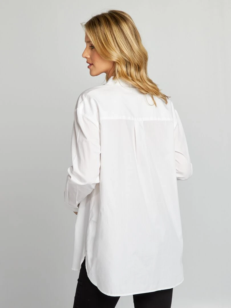 Chemise oversize de maternité   blanc