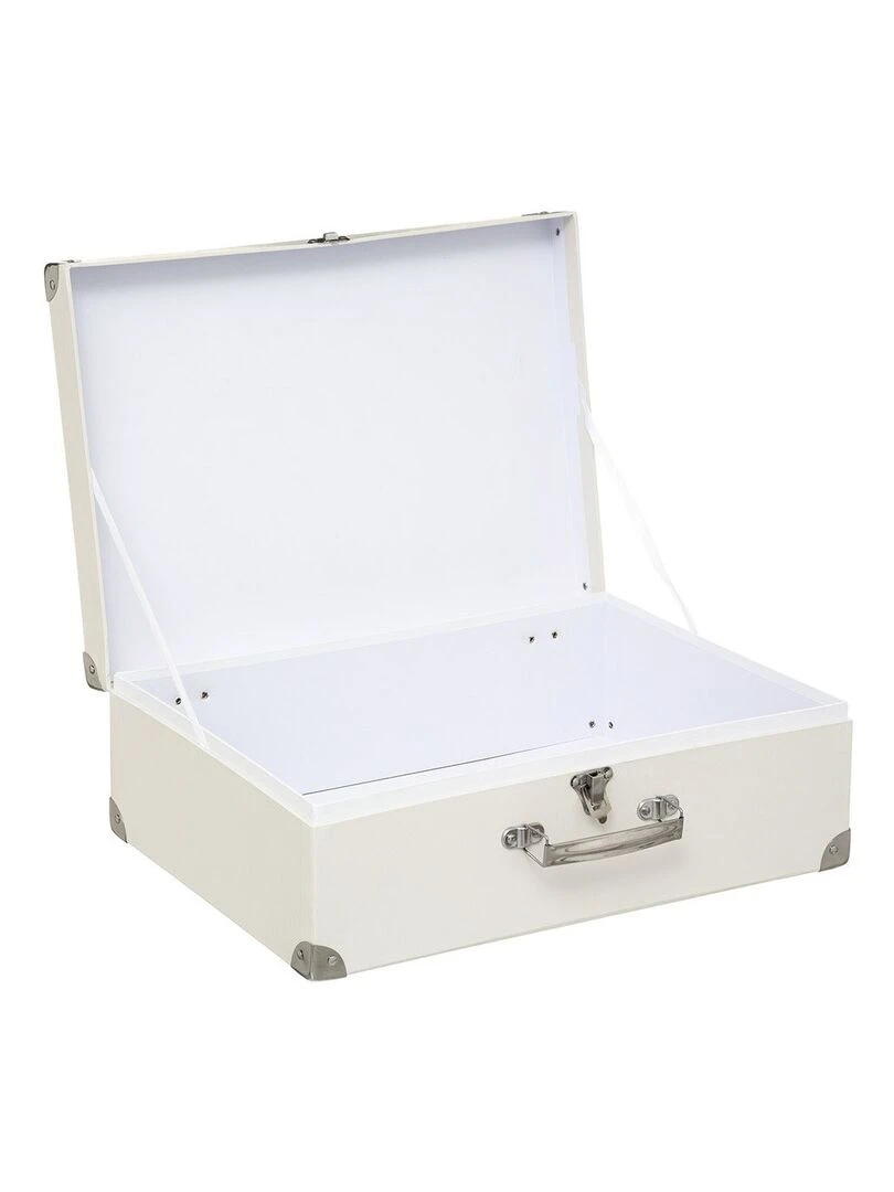Valise motif monde Blanc