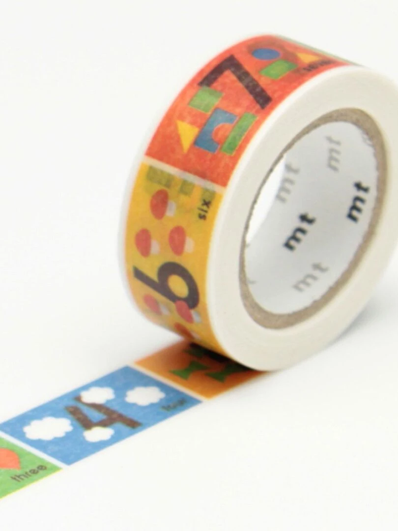Masking tape KIDS Nombres multicolore 1 5 cm x 7 m N/A