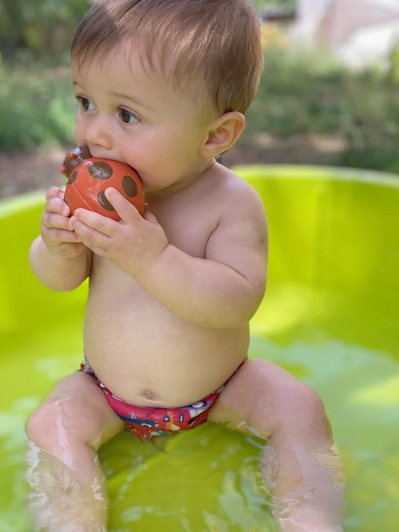 Maillot de bain Lavable 3 9kg I Car Rouge