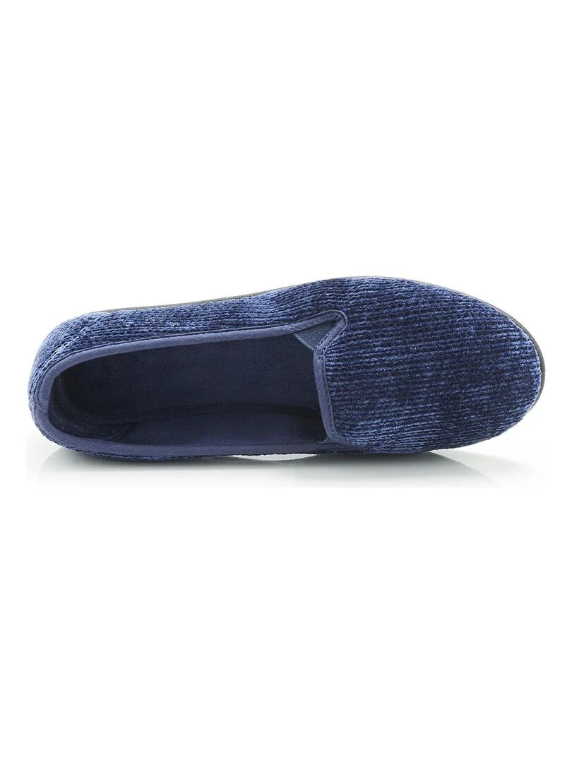 Ballerines aspect velours côtelé à mémoire de forme Damart Bleu marine