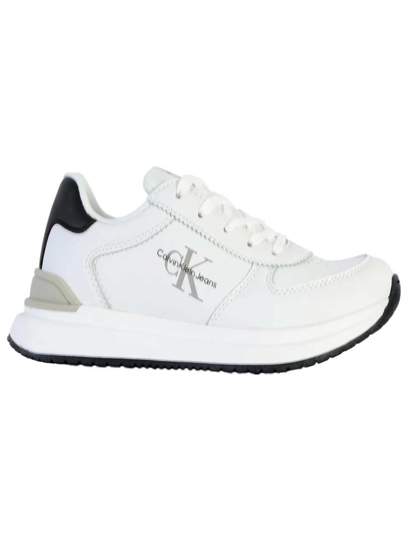 Basket à Lacets Juniors Calvin Klein Jeans Low Cut Lace Up Blanc
