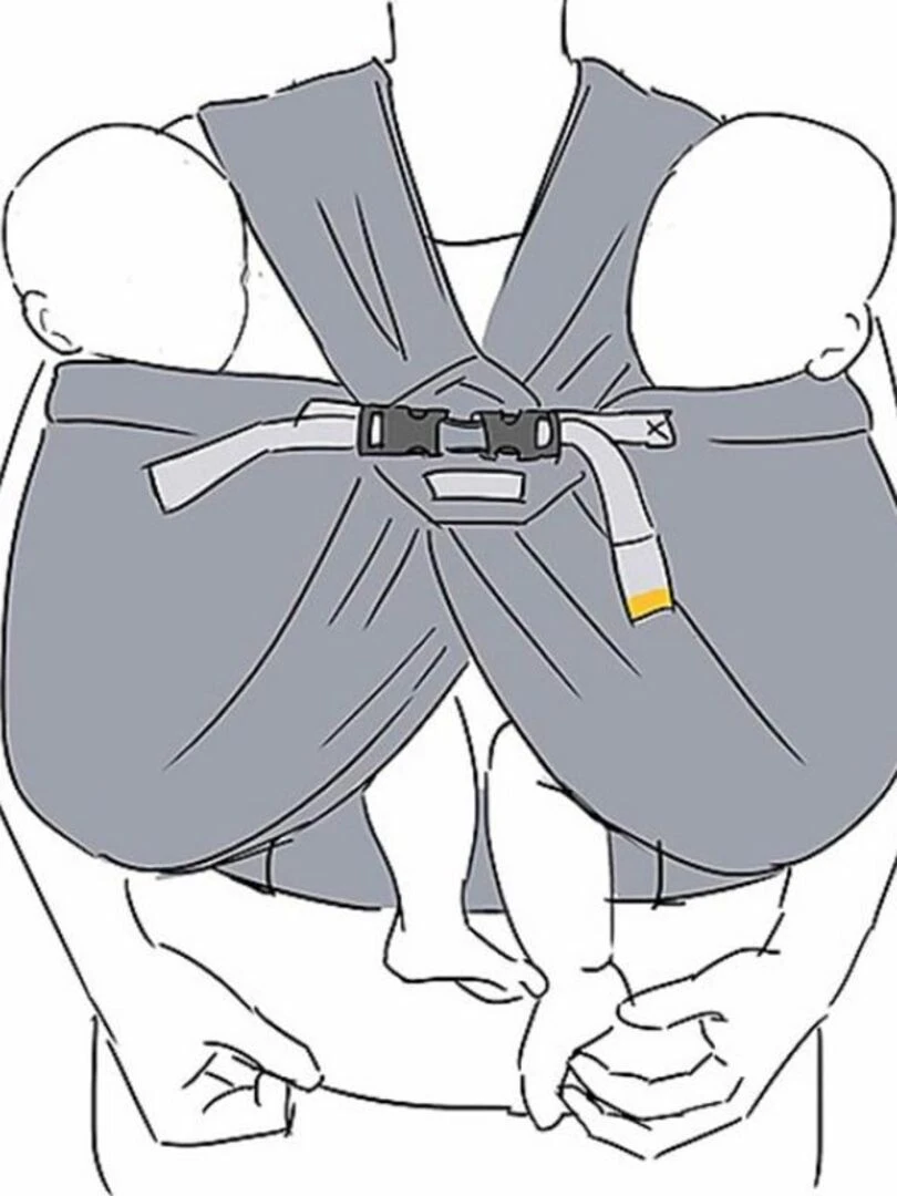 Porte bébé pour jumeaux Twin mesh   Noir