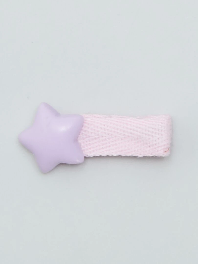 Lot de 3 pinces croco étoile   Violet