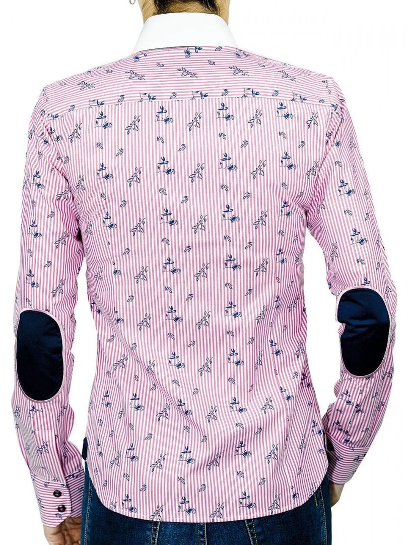 Chemise à coudières MELBOURNE   Rose