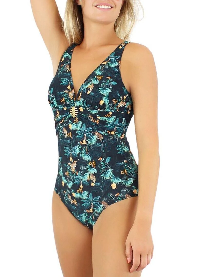 Maillot 1 pièce sans armatures bonnet CDE Cenote Vert
