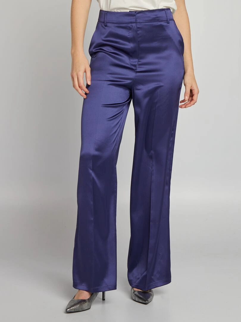 Pantalon en satin Bleu