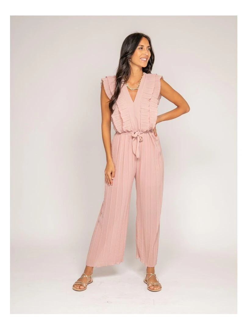 Combi pantalon fluide ERINE   Rose clair